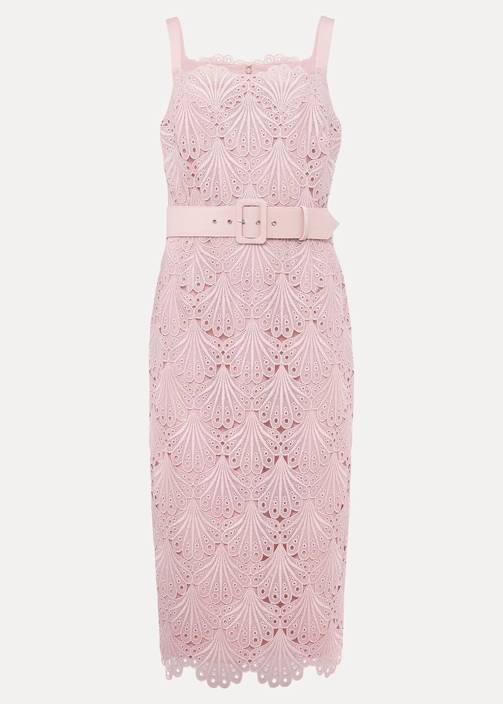 Carrie Midi Lace Dress - Clay