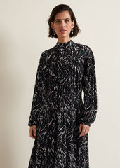 Anamaria Midi Dress - Charcoal Multi