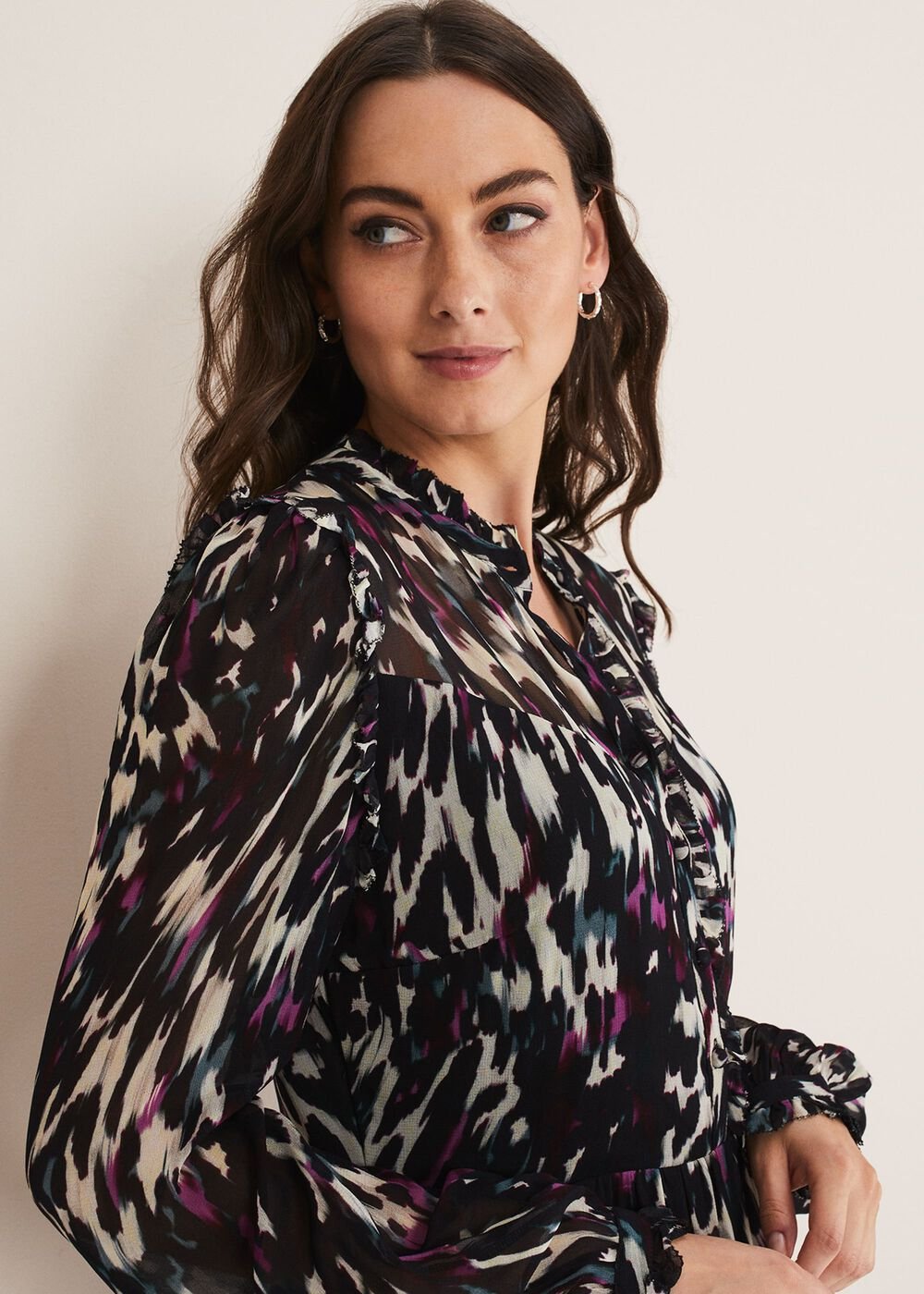 Millicent Print Tiered Dress - Multi-Coloured