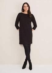 Lenia Check Dress - Black/Pewter