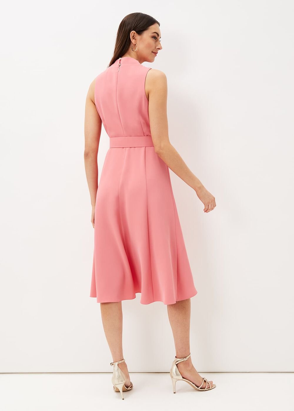 Kazandra Belted Dress - Watermelon