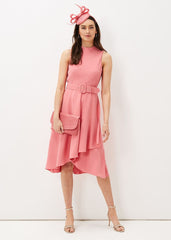 Kazandra Belted Dress - Watermelon