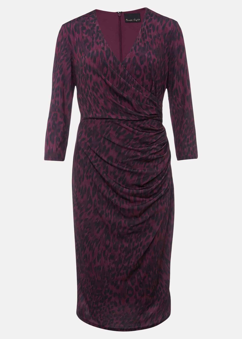 Nieve Leopard Print Dress - Black/Purple