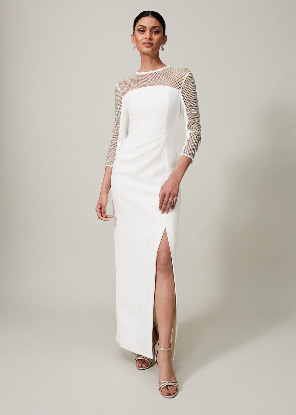 Belle Embellished Maxi Dress - Ivory