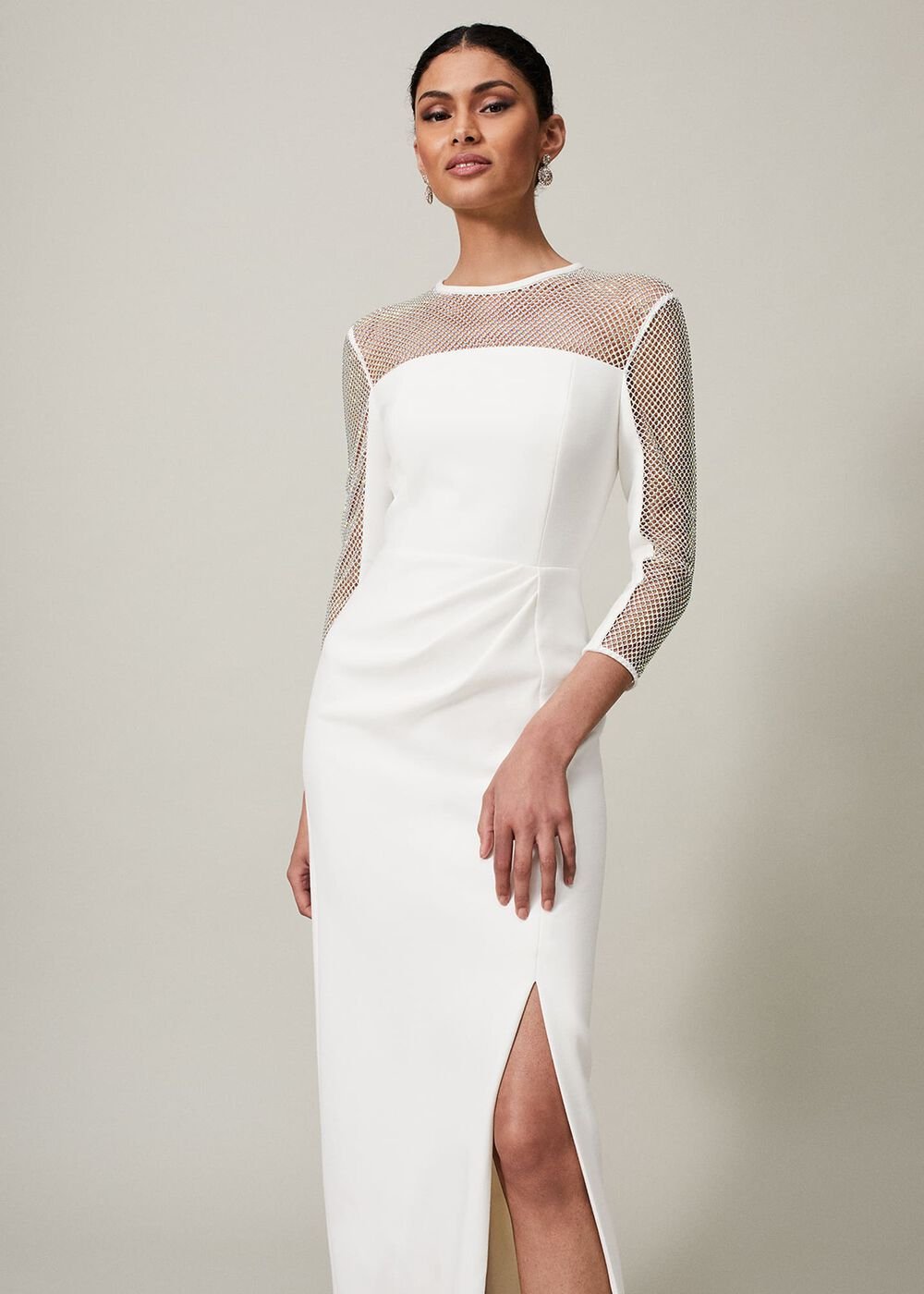Belle Embellished Maxi Dress - Ivory