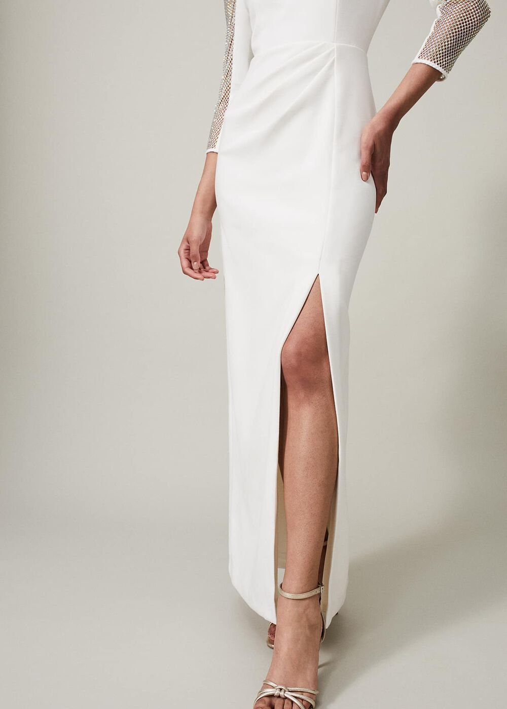 Belle Embellished Maxi Dress - Ivory