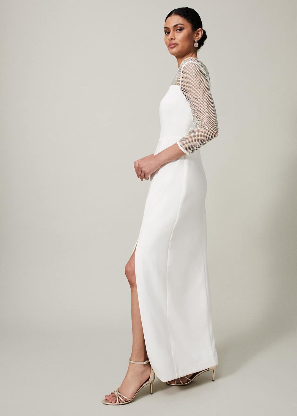 Belle Embellished Maxi Dress - Ivory