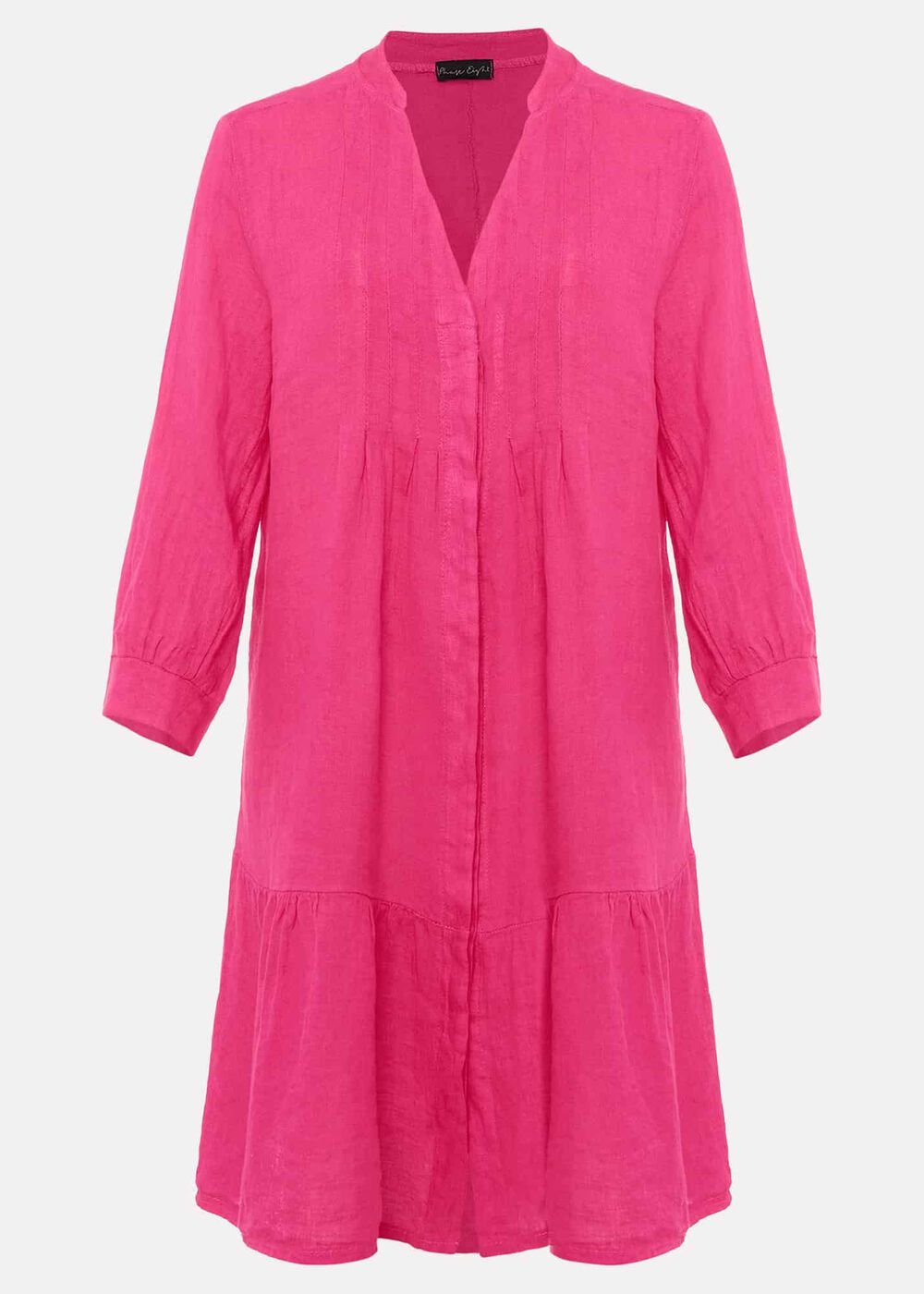 Penele Linen Swing Dress - Magenta