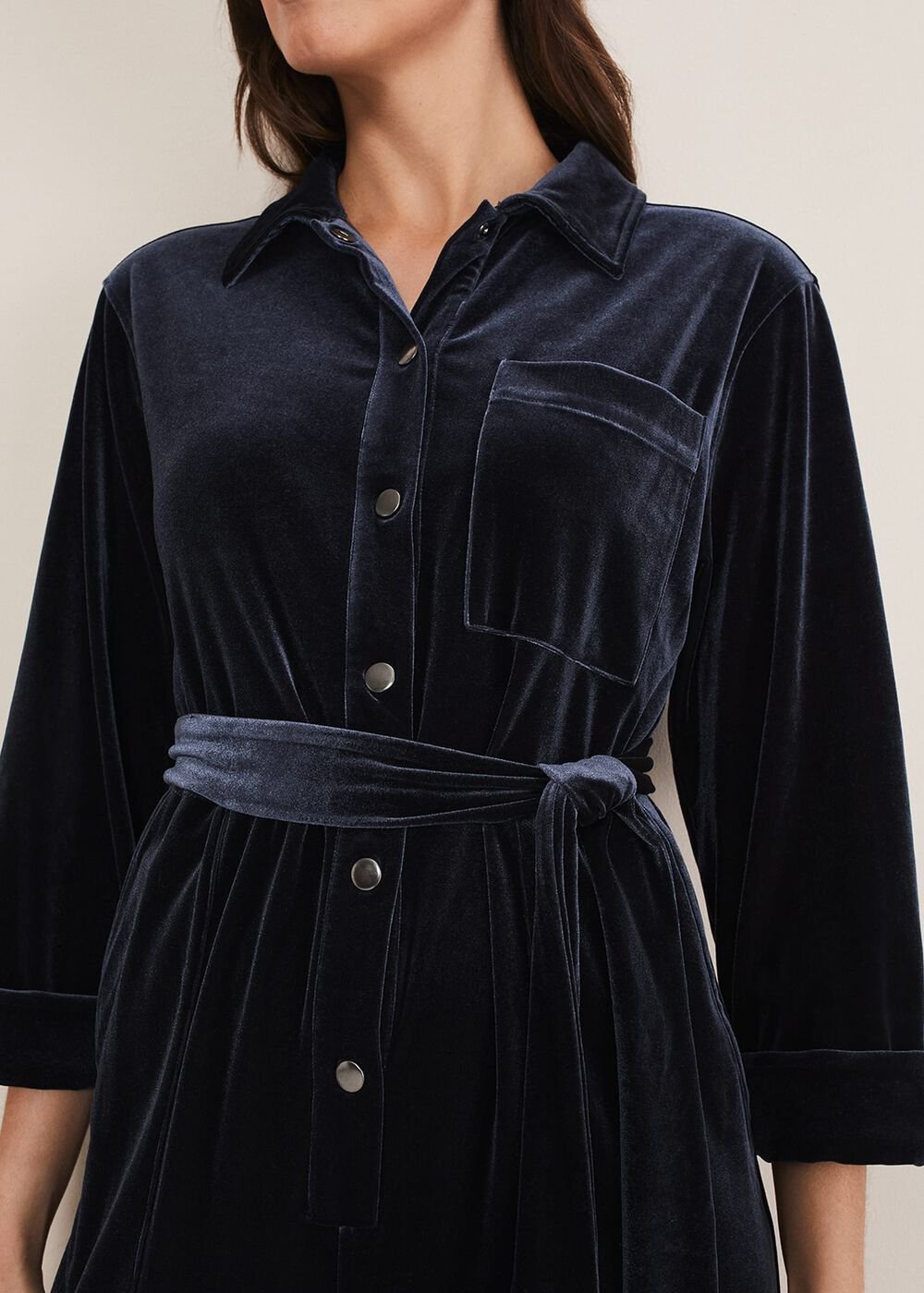 Nala Velvet Jumpsuit - Charcoal