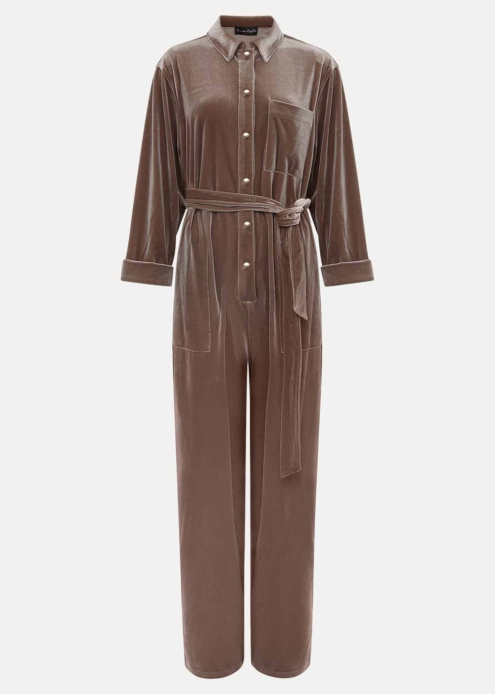 Nala Velvet Jumpsuit - Mushroom
