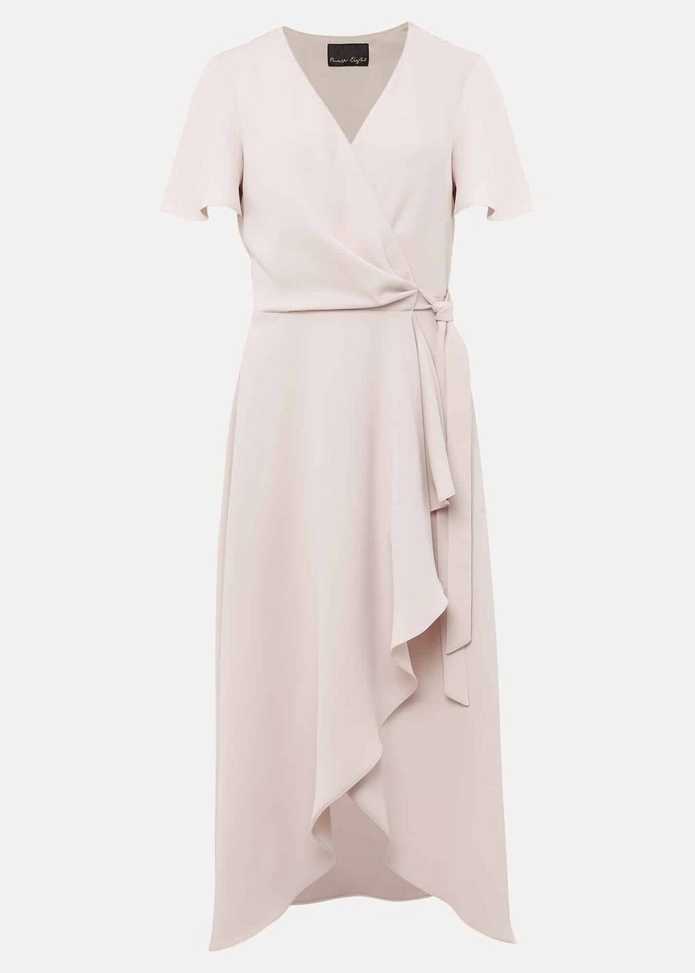 Julissa Ruffle Wrap Midi Dress - Cameo