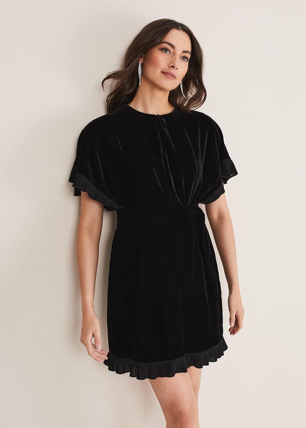 Gianna Velvet Dress - Black