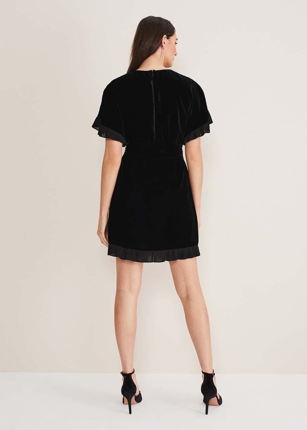 Gianna Velvet Dress - Black