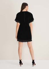 Gianna Velvet Dress - Black