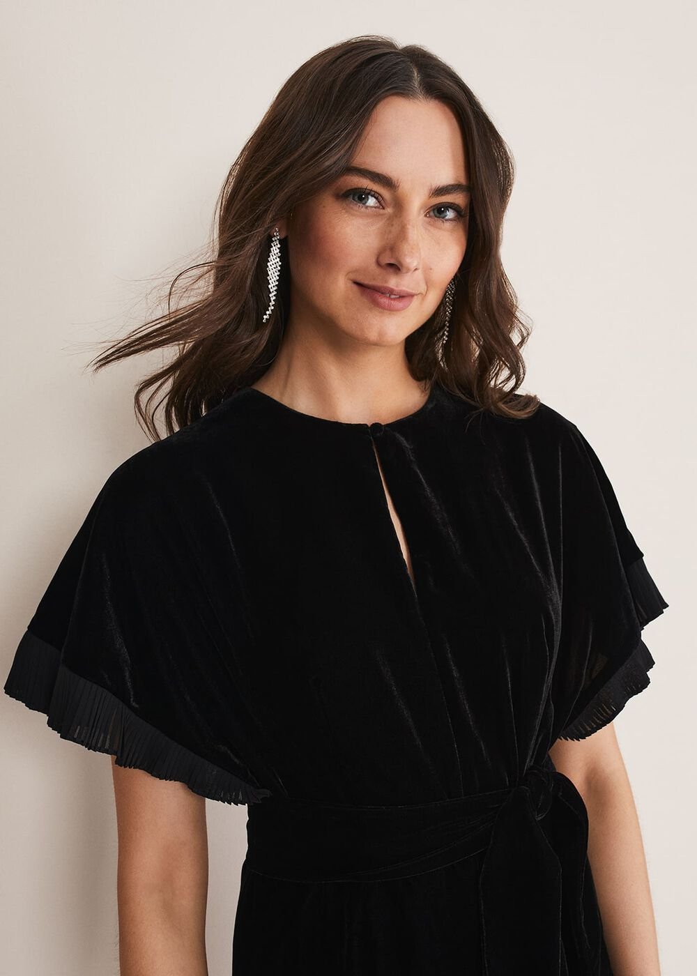Gianna Velvet Dress - Black