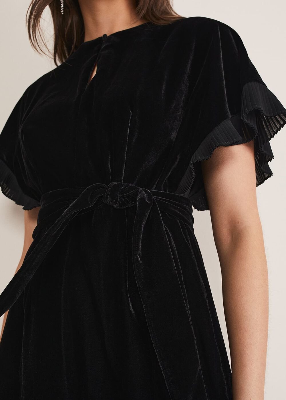 Gianna Velvet Dress - Black