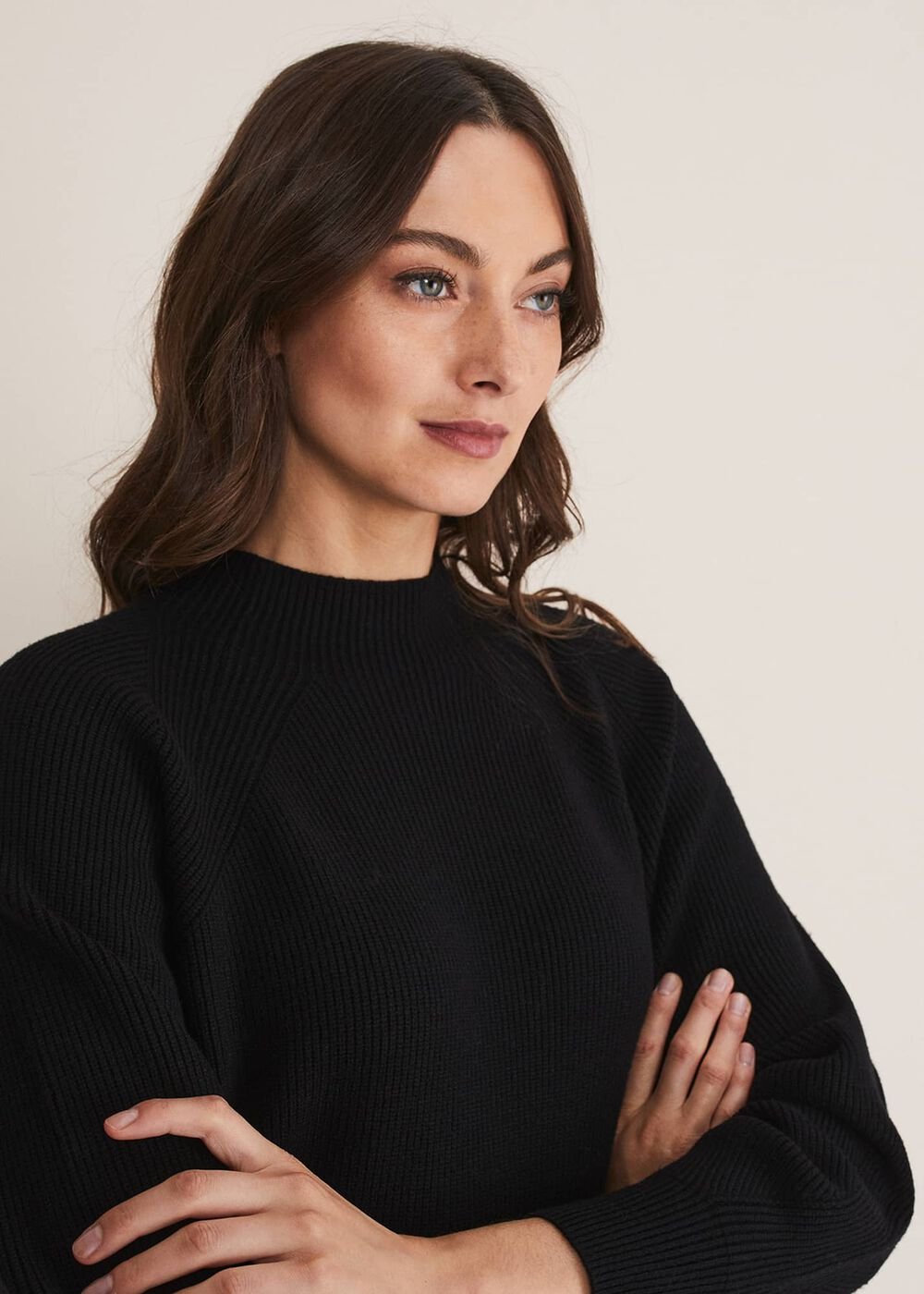 Eliana Knitted Jumper Dress - Black