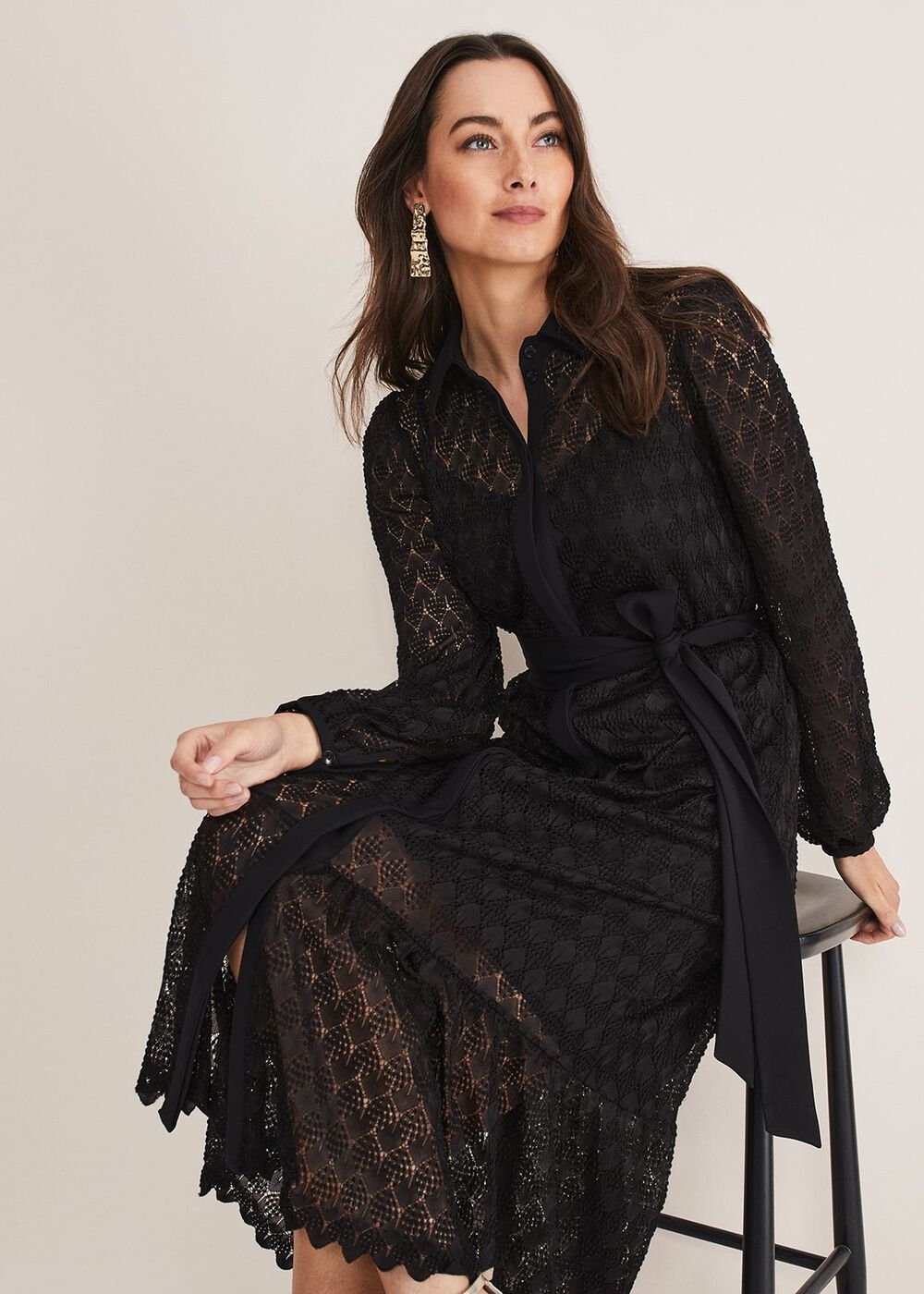 Leila Lace Dress - Black