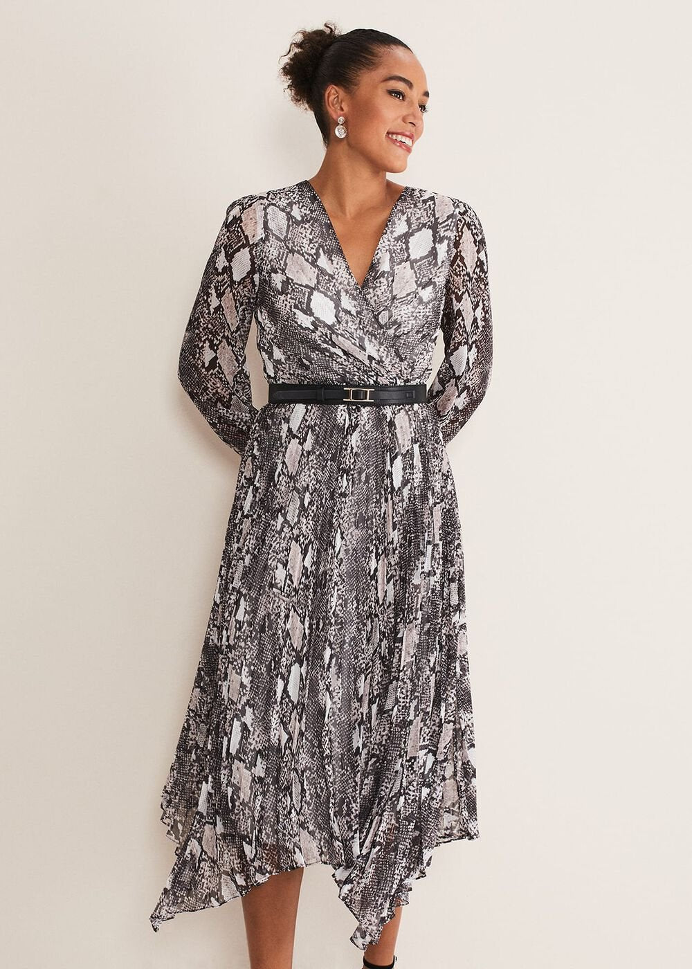 Dani Animal Print Dress - Black/Multi