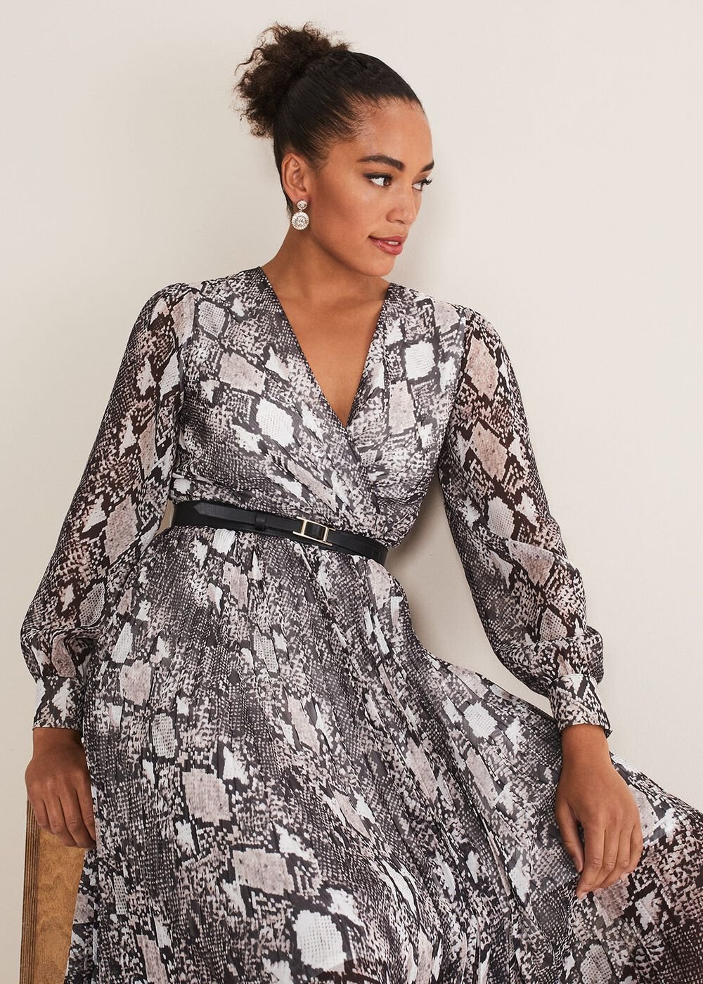 Dani Animal Print Dress - Black/Multi