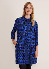 Bregitta Geo Swingdress - Black/Blue