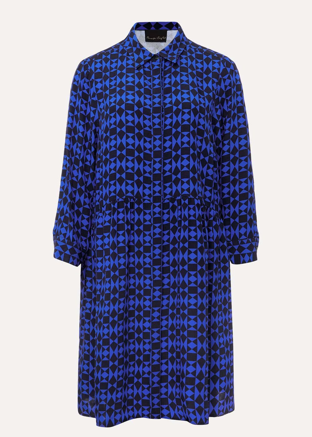 Bregitta Geo Swingdress - Black/Blue