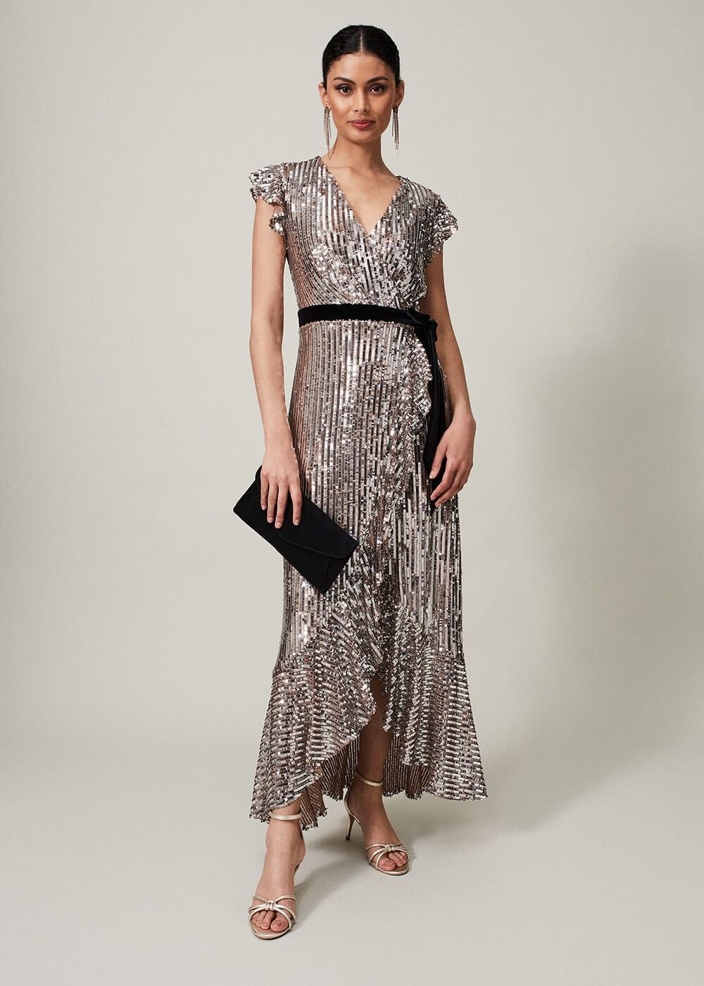 Enja Sequin Maxi Dress - Gold