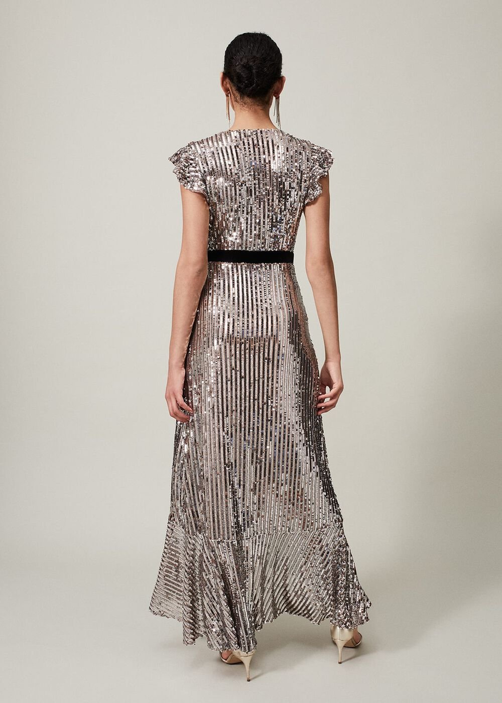 Enja Sequin Maxi Dress - Gold
