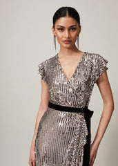 Enja Sequin Maxi Dress - Gold