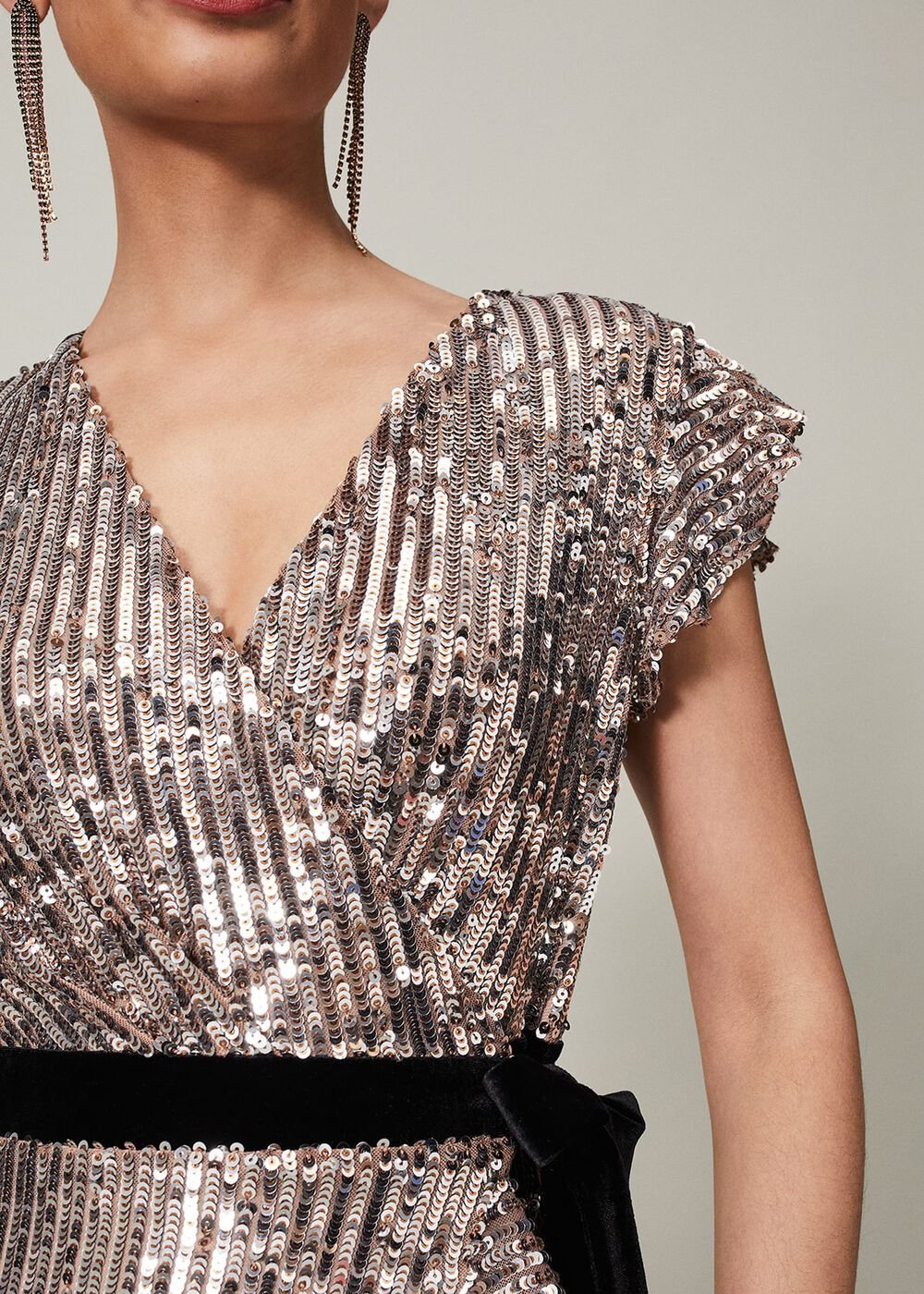 Enja Sequin Maxi Dress - Gold