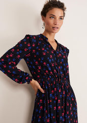 Karleen Ditsy Midi Dress - Multi/Navy