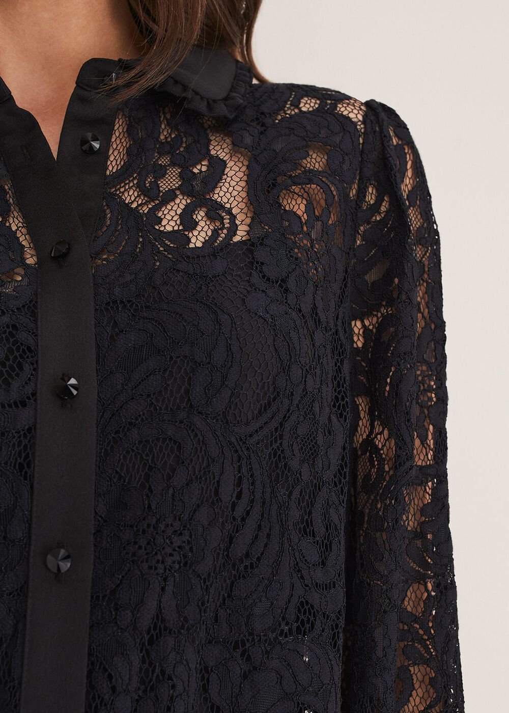 Maisy Lace Swing Dress - Black