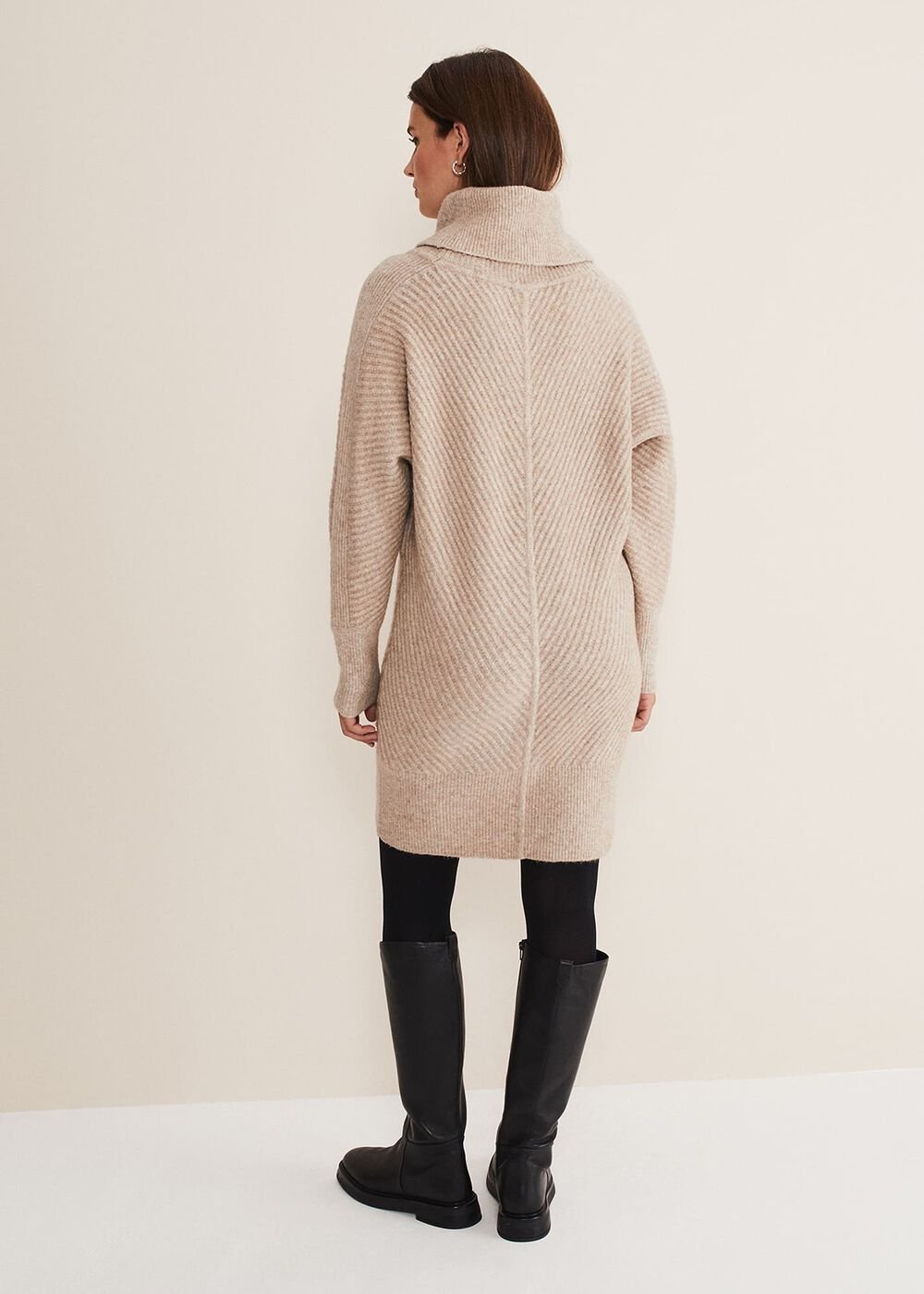 Fillipa Tunic Knit Dress - Oatmeal