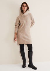 Fillipa Tunic Knit Dress - Oatmeal
