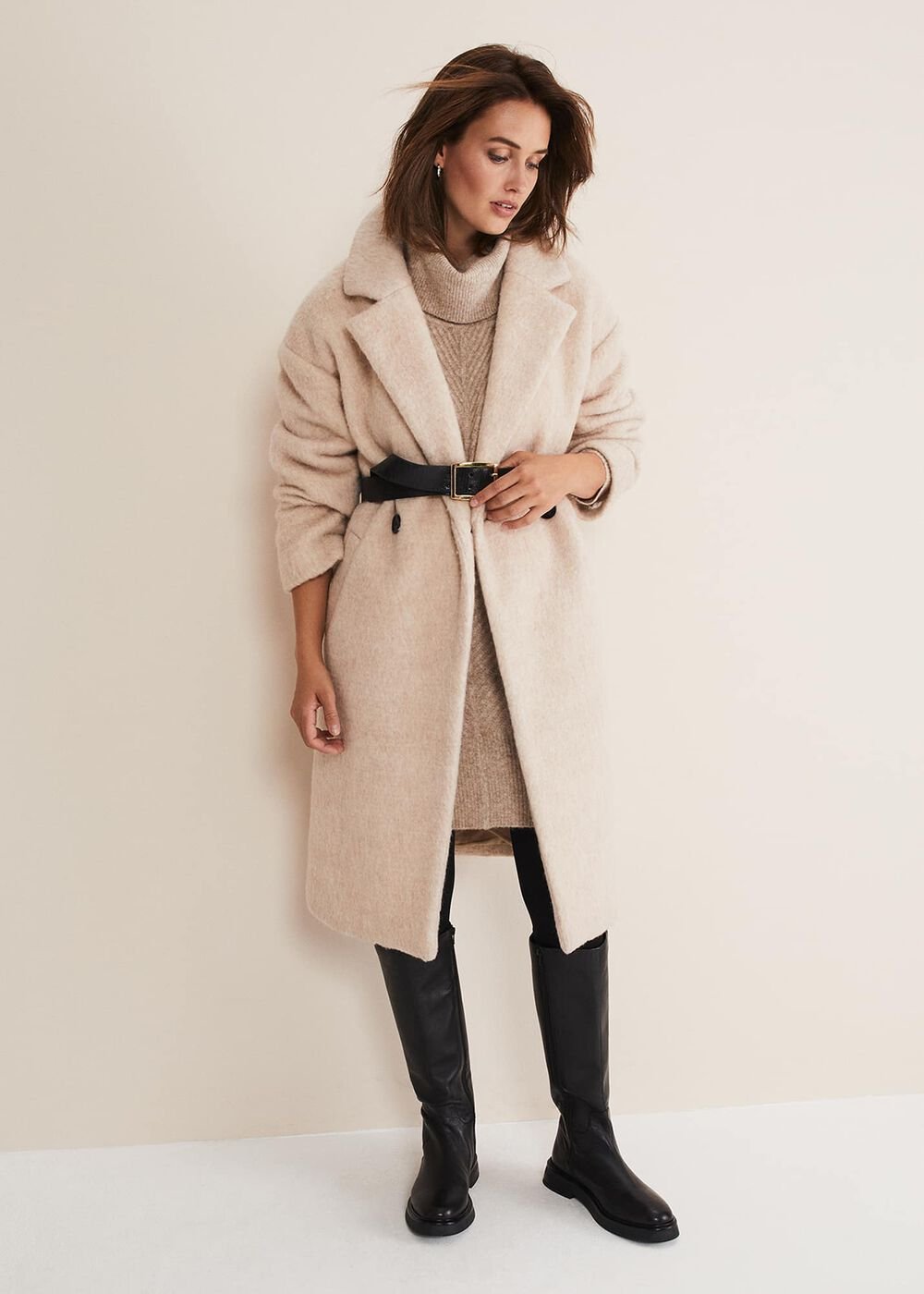 Fillipa Tunic Knit Dress - Oatmeal