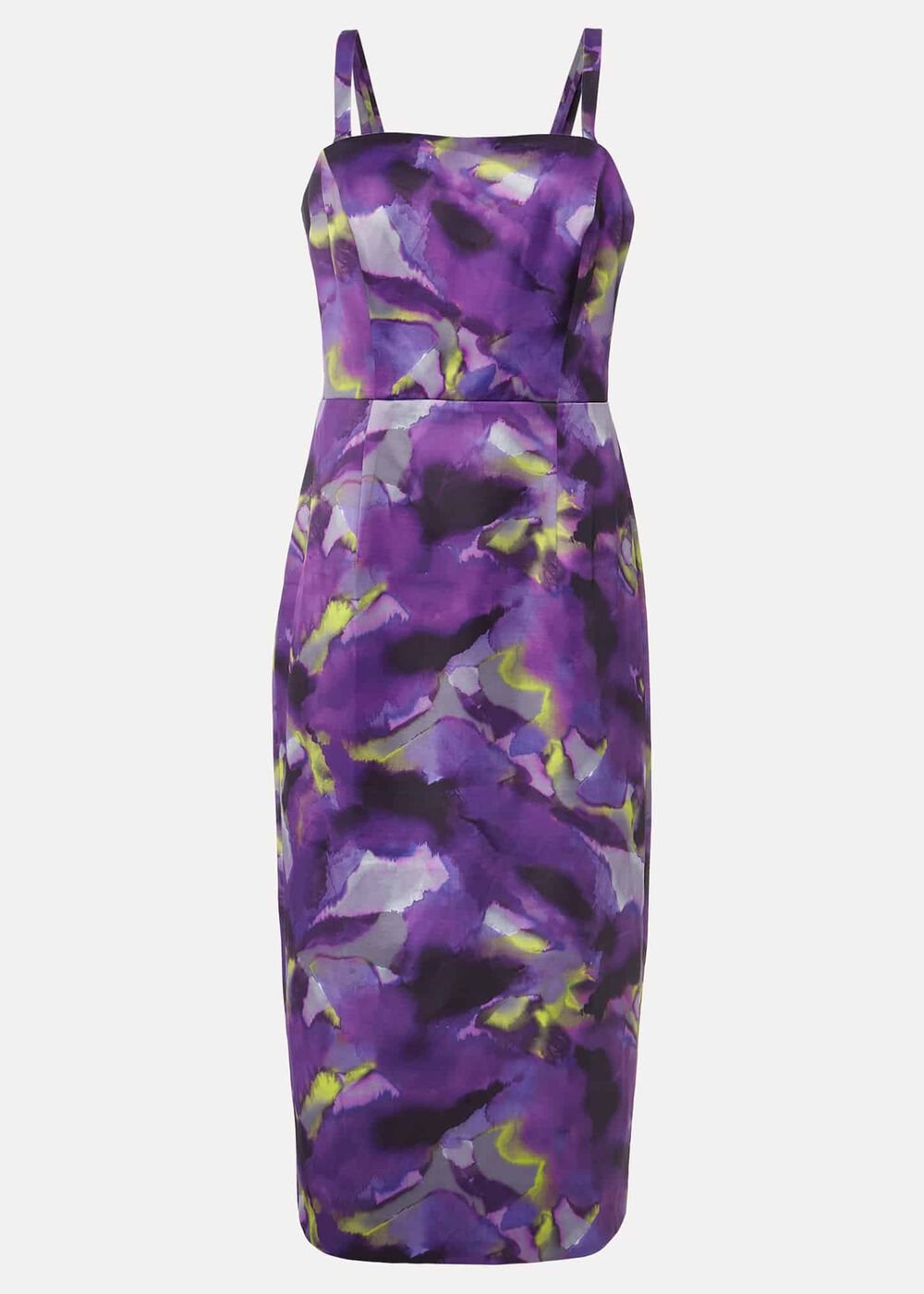 Adelita Abstract Print Dress - Purple Multi