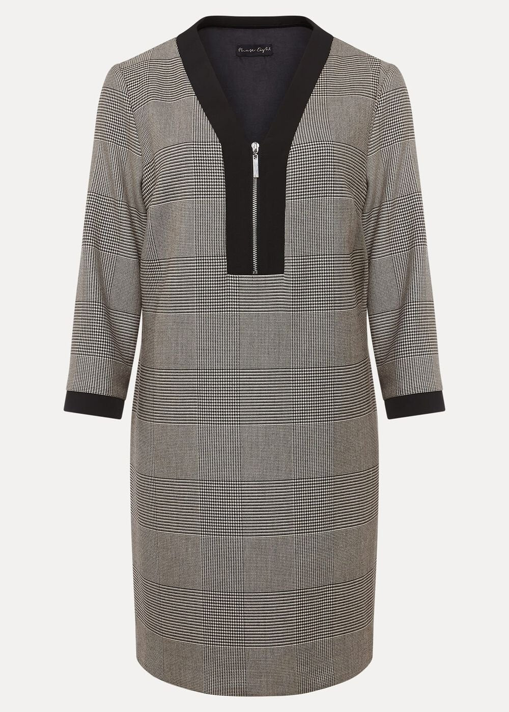 Soraya Check Midi Dress - Black/White
