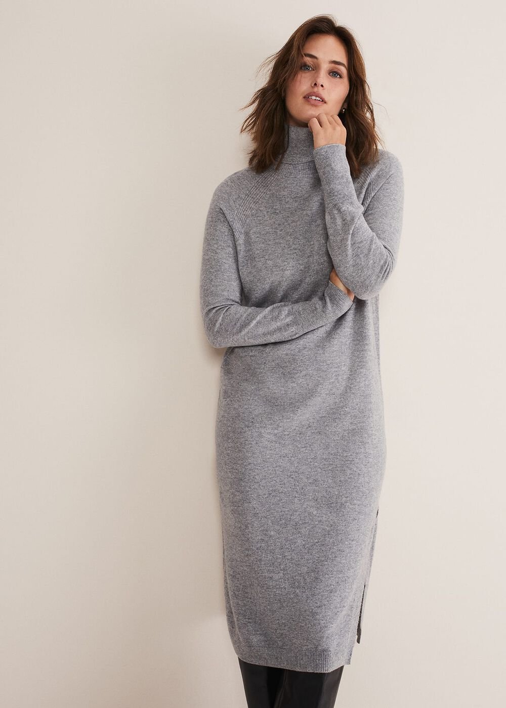 Seline Wool Cashmere Dress - Mid Grey