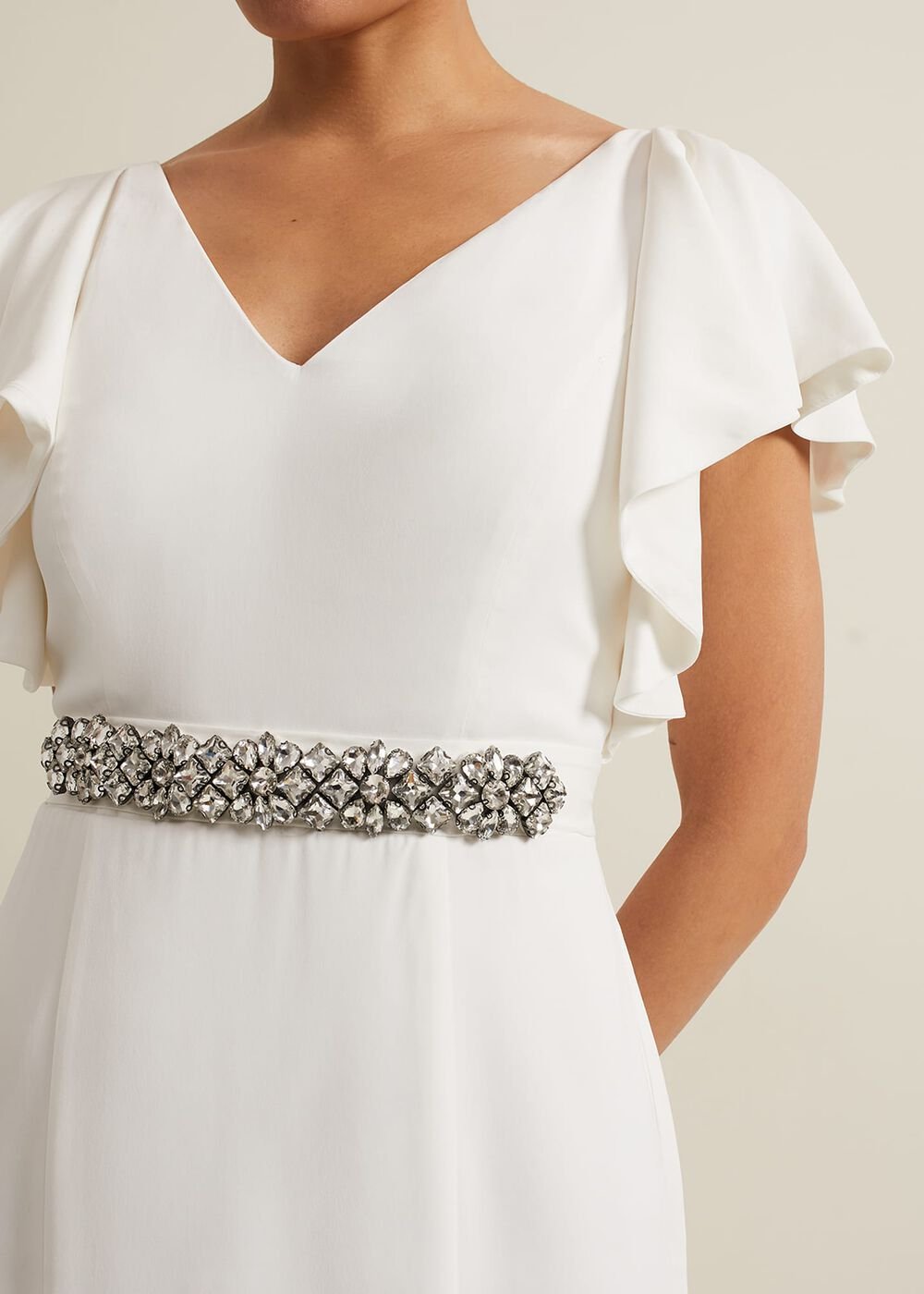 Ellery Frill Maxi Wedding Dress - Parchment
