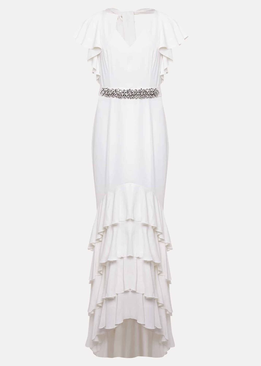 Ellery Frill Maxi Wedding Dress - Parchment