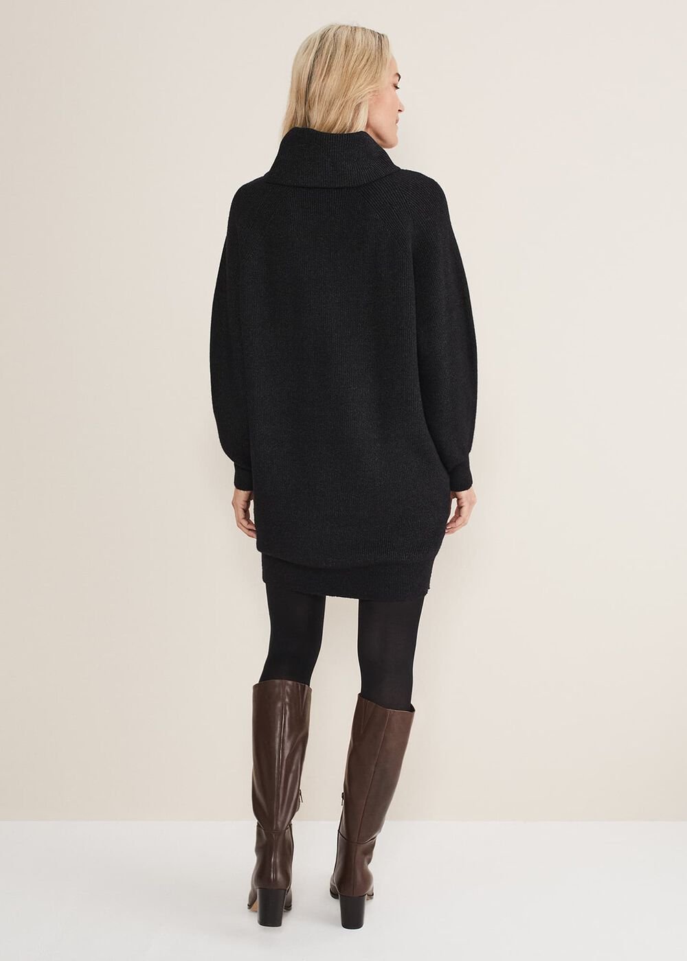 Alyssa Knitted Dress - Charcoal