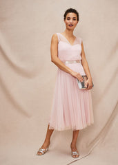 Ella Tulle Dress - Antique Rose