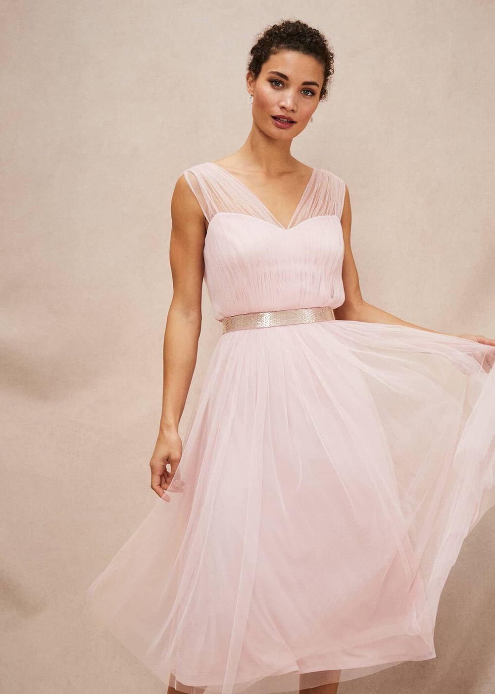 Ella Tulle Dress - Antique Rose