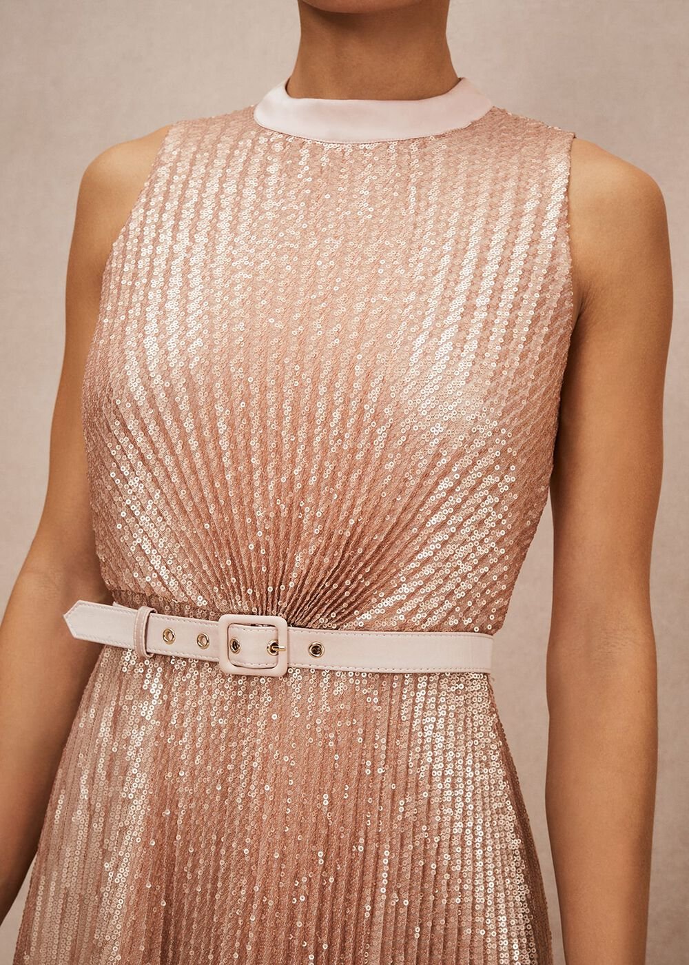 Simara Sequin Dress - Rose Gold