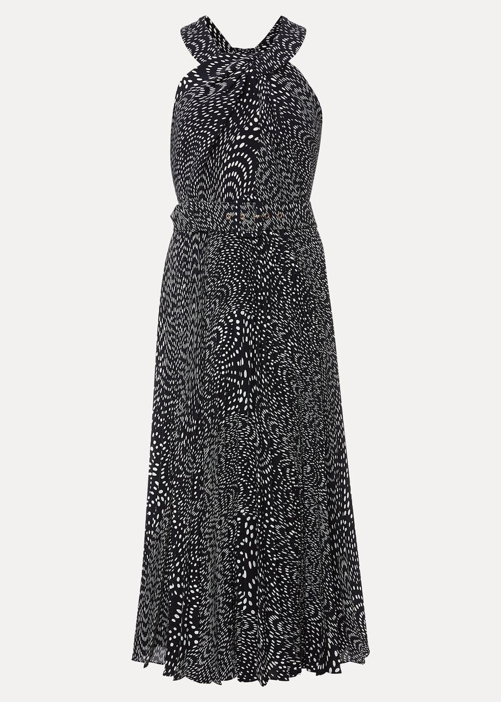 Elsie Spot Dress - Navy/Ivory