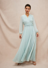 Alecia Pleated Maxi Dress - Peppermint