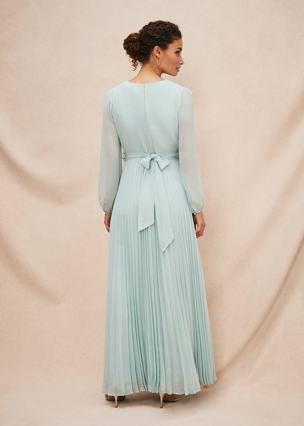 Alecia Pleated Maxi Dress - Peppermint
