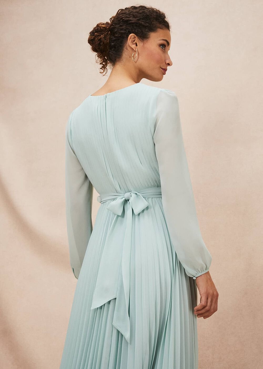 Alecia Pleated Maxi Dress - Peppermint