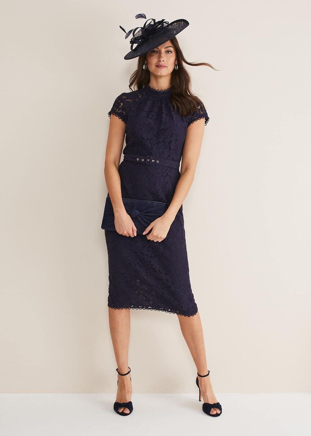 Aurora Lace Dress - Navy