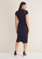 Aurora Lace Dress - Navy